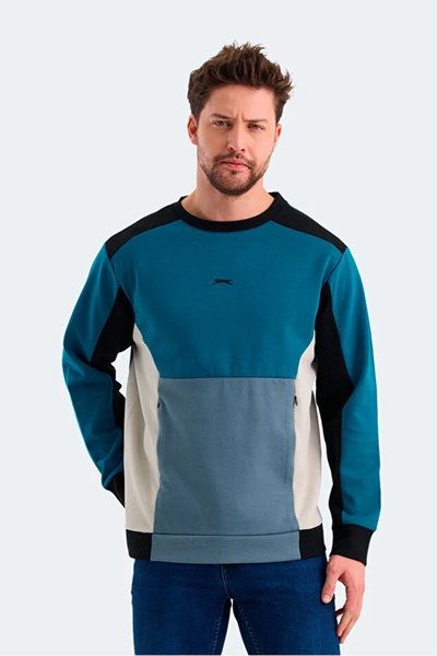 Slazenger Vitali ST24WE054-825 Mavi Sweatshirt