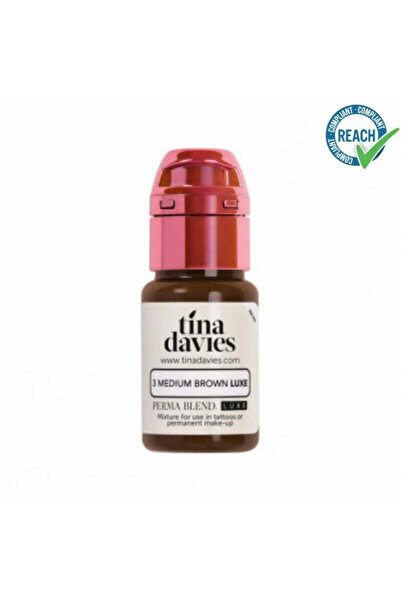 Perma Blend Luxe PMU Ink - Tina Davies Medium Brown Luxe 15 ml