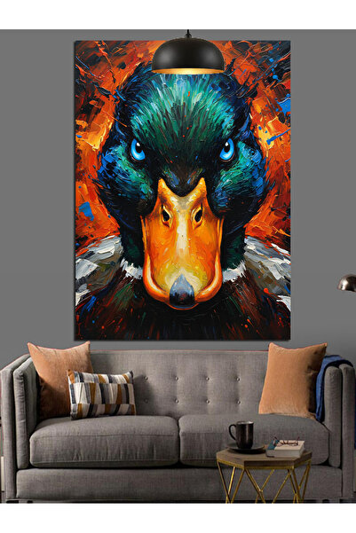 KanvasSepeti Green Headed Angry Woman Pictură în ulei de înaltă calitate text...