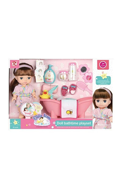 velve Set Papusa Tutu Love cu accesorii pentru baie, Bicolor