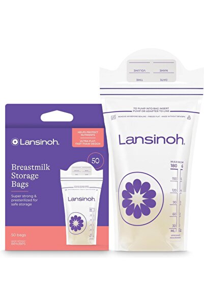 Lansinoh Breast Milk Storage Bags, 50 Count