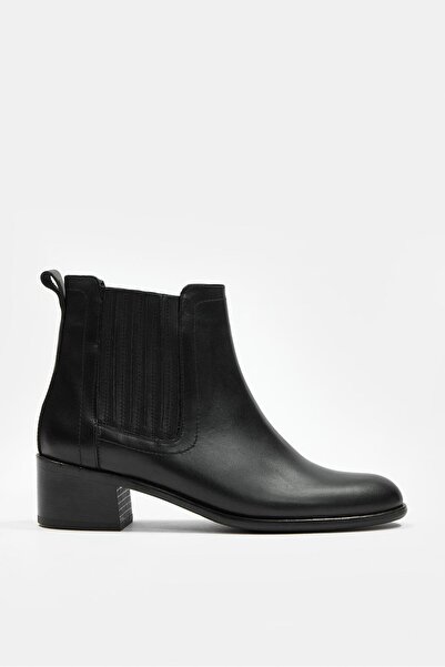 NILUFARR Μπότες με χαμηλό τακούνι από γνήσιο δέρμα Milazzo μαύρο