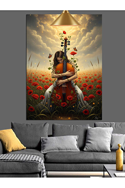 KanvasSepeti Gelincik Pictură în ulei de înaltă calitate texturat Canvas Canv...