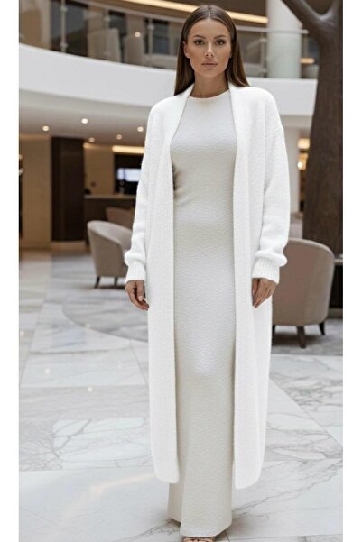 Maysev Uzak Şehir Alya Oversized Loose Fit Long Maxi Knitwear Yumoş Soft Tuşe...