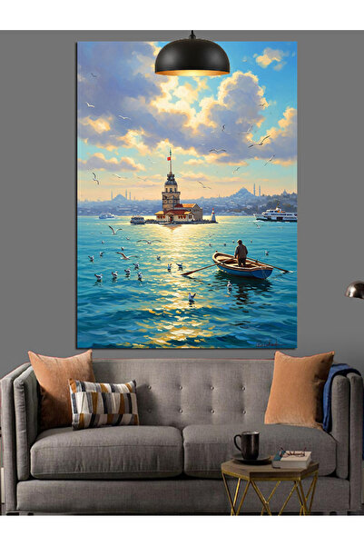 KanvasSepeti Litoral Pictură în ulei de înaltă calitate texturat Pânză Canvas...