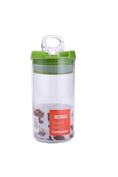 Lawazim Sealed Food Container Round 6pcs Green - BPA-Free Storage Jars