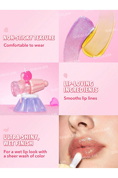 SHEGLAM Jelly Wow Nemlendirici Dudak Yağı – Pinkies Up - (Şeffaf Pembe)