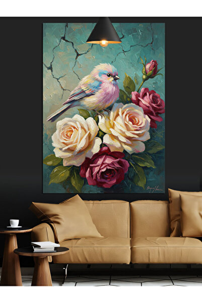 KanvasSepeti Roz anticat Vopsea în ulei de înaltă calitate texturat Canvas Ca...