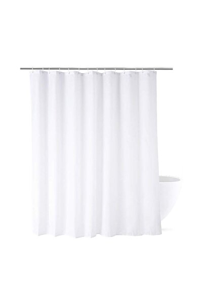 JZS ستارة دش PEVA مقاومة للماء 180 × 180 سم أبيض