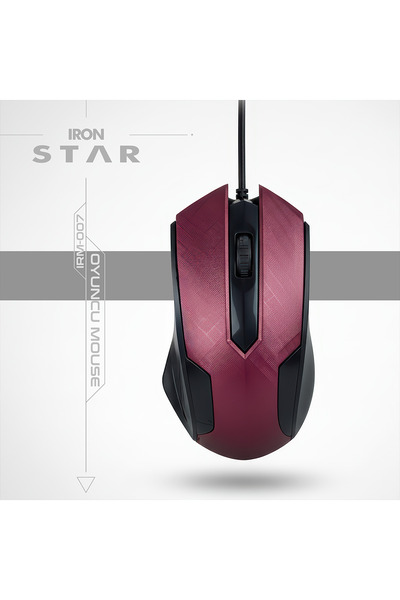 IRONSTAR mouse - oyuncu - wired mouse - kablolu mouse - modern dizayn