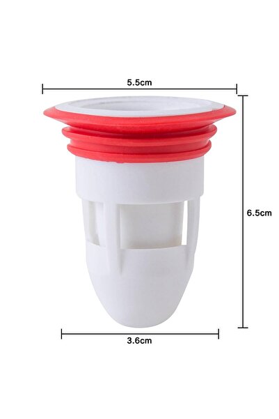 JZS Rubber Floor Drain Anti-odor Backflow Preventer 4pcs White