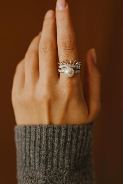 New Obsessions Pearl Detailed Women's Ring