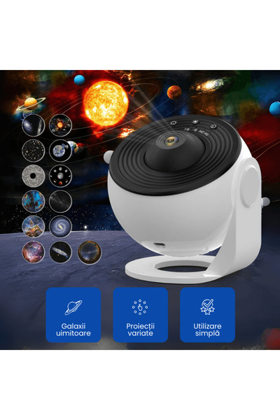 OferteTop Star and Galaxy Projector with 12 Patterns, 360° Rotation and Timer