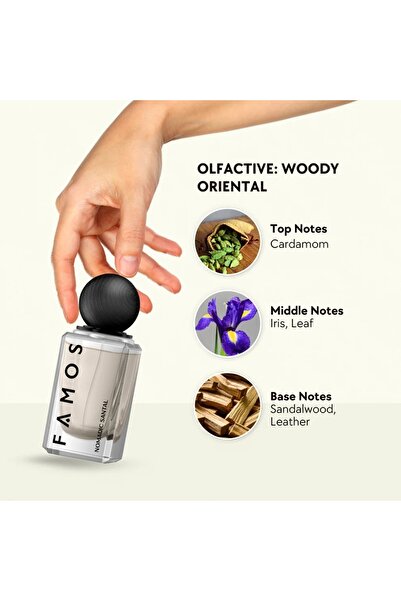 Famos Nomadic Santal Extrait de Parfum 100ml – Unisex Woody Oriental Fragrance