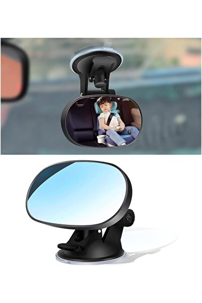 NALACAL Baby Car Rear-View Suction Mirror - Wide-Angle Convex HD, 360° Adjust...
