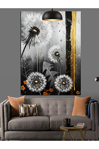 KanvasSepeti Pene de păpădie Pictură în ulei de înaltă calitate texturat Canv...