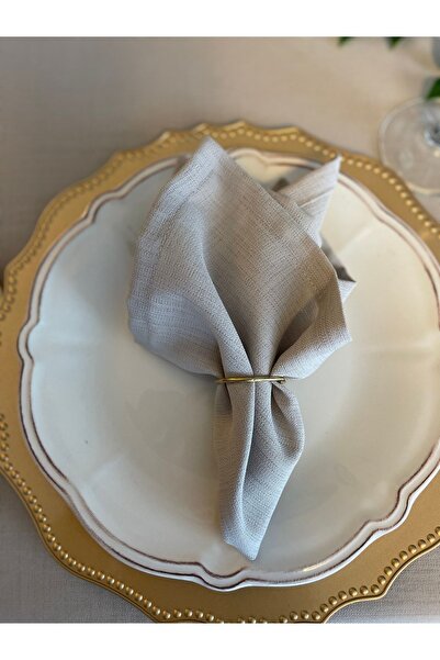 Decamor home Linen Textured Beige Napkin 6 Pieces