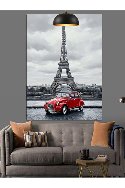 KanvasSepeti Turnul Eiffel din Paris Pictură în ulei de înaltă calitate textu...