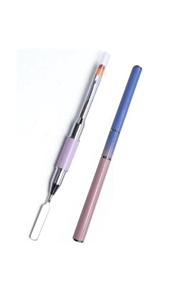 Cosmeticos Pensulă Polygel cu spatulă, 2 capete