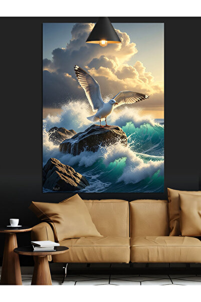 KanvasSepeti Pictură în ulei de înaltă calitate pe un pânză ondulată cu valur...