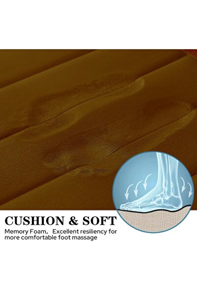 JZS Memory Foam Bath Mat Set 3 Pieces Brown