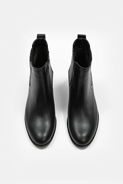 NILUFARR Μπότες με χαμηλό τακούνι από γνήσιο δέρμα Milazzo μαύρο