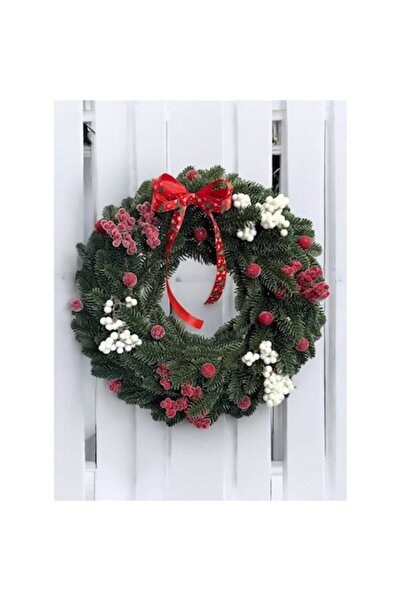 OEMS Coroană de Crăciun - Brad artificial din silicon 3D, diametru 40 cm