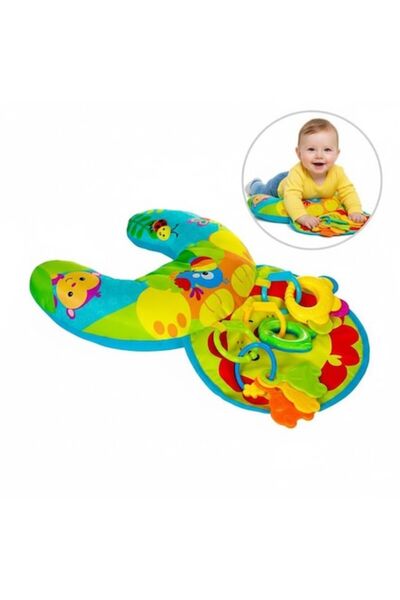 BREZIUM Jucărie interactivă tip pernă pentru bebeluși, 0+ luni, multicoloră