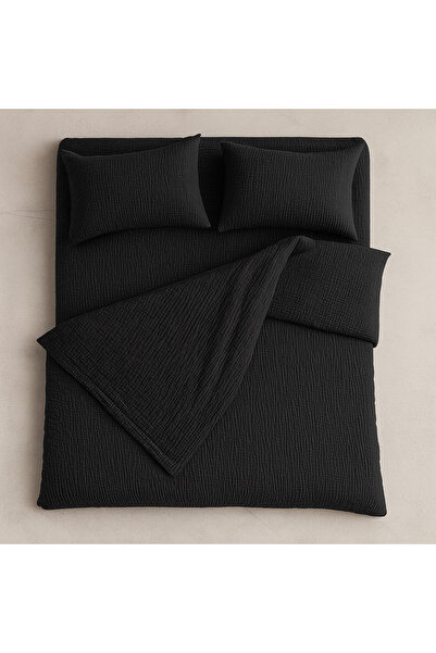 sutra 100% Cotton Muslin Fabric Double Duvet Cover Set