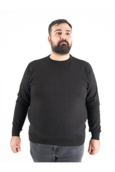 TURHAN TRİKO Large Size Crew Neck Men's Sweater