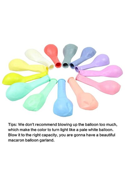 JZS Pastel Balloons 100Pcs 10 Inch Macaron Colors for Party Decorations