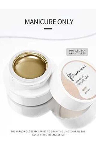 Generic 2ps Metallic Nail Art Gel Polish Set, 3D Effect, Silver/Gold/Rose Gold, 8ml, UV/LED Soak Off