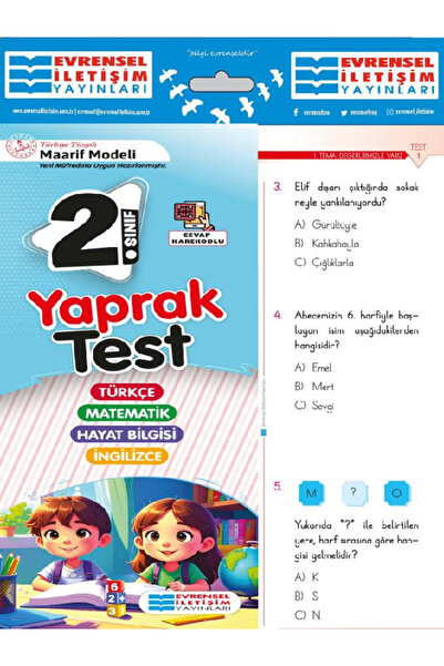 Evrensel İletişim Yayınları 2.Sınıf Tüm Dersler Yaprak Test - Yaprak Test / 2...