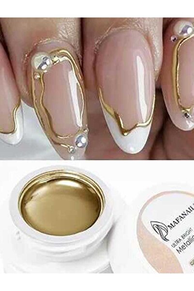 Generic 2ps Metallic Nail Art Gel Polish Set, 3D Effect, Silver/Gold/Rose Gold, 8ml, UV/LED Soak Off