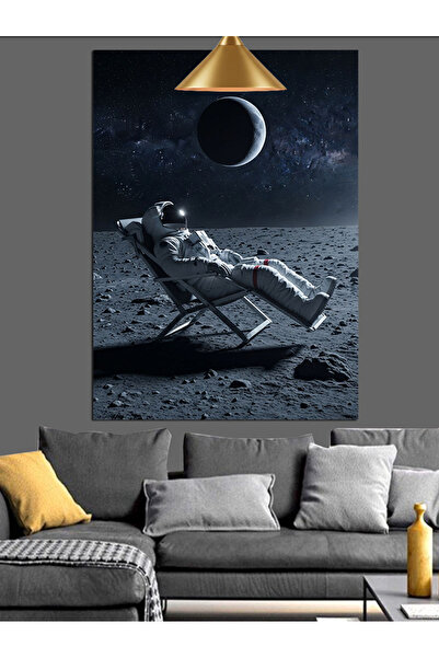 KanvasSepeti Așezat în spațiu, pictură în ulei de înaltă calitate texturat Ca...