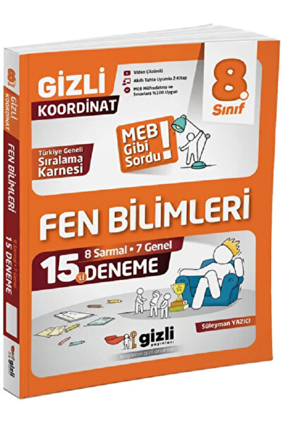 Efsane Yayınları 8.Sınıf Gizli Yayınları Fen Bilimleri Deneme 15 Li 8 Sarmal ...
