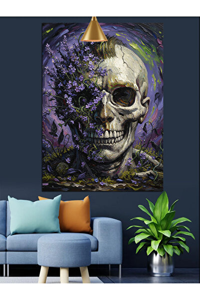 KanvasSepeti Suva glava lavande Visokokvalitetna uljana slika Teksturirano Pl...