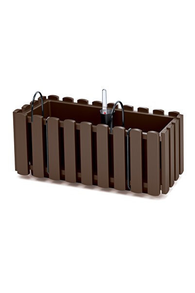 Prosperplast Boardee Fencycase brown balcony planter 380x180x162mm