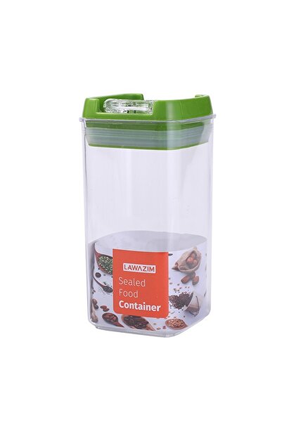 Lawazim Food Container Set 6pcs Green - BPA-Free Clear Storage Jars