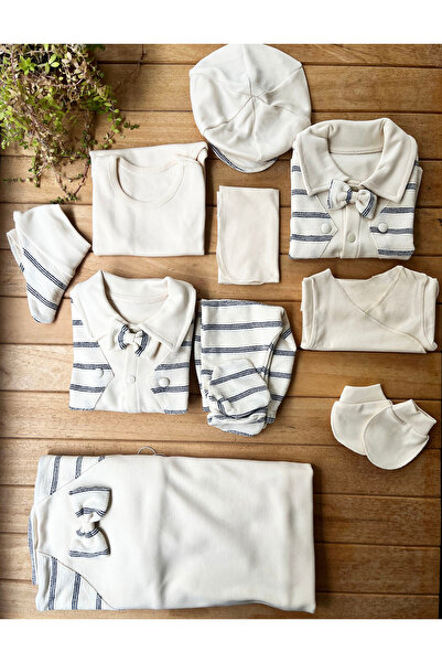 Mnz45Man 100% Cotton Newborn Baby Boy Hospital Discharge Set 10 Pieces – Crea...