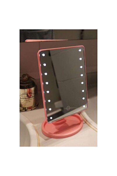 OEM Pink LED Makeup Mirror, 16 LEDs, 29 x 17 x 7.5 cm