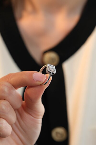 Kiriş Gümüş 925 Ayar Gümüş Baget Modeli Kadın Gümüş Yüzük