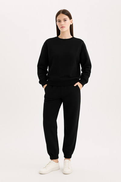 DeFacto Jogger Standard Fit Flexible Band Leg Thick Fabric Long Length Sweatpants S7370Az22Wn