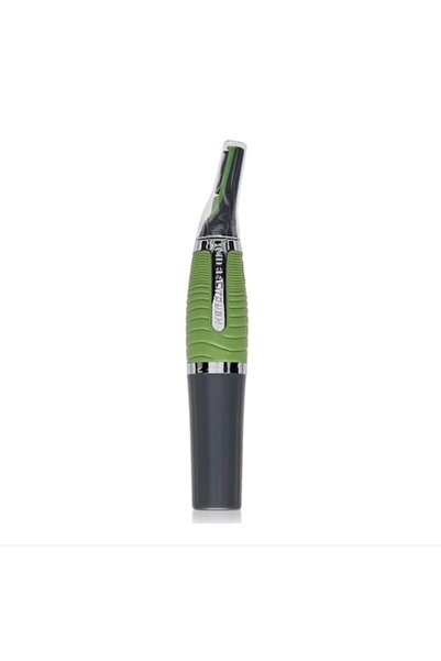 HYT Facial Trimmer for Nose, Ears & Eyebrows, Battery Powered, 2 Combs, Black/Green