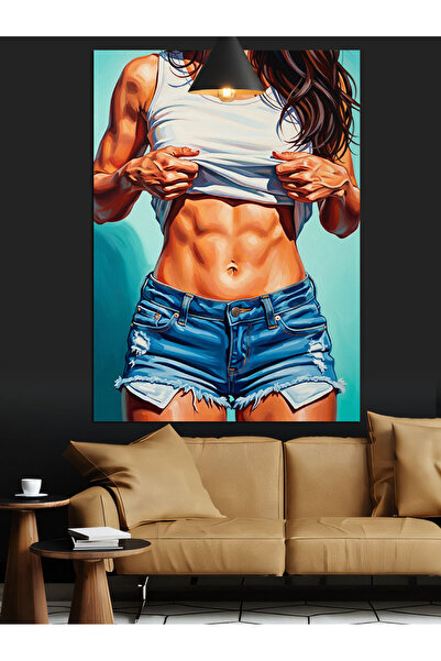 KanvasSepeti Fit Muscular body Υψηλής ποιότητας ελαιογραφία Με υφή Καμβάς ζωγ...