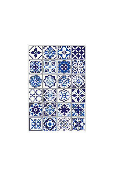 4Decor Autocolant faianță – Albastru spaniol și marocan 12 buc 20x20 cm