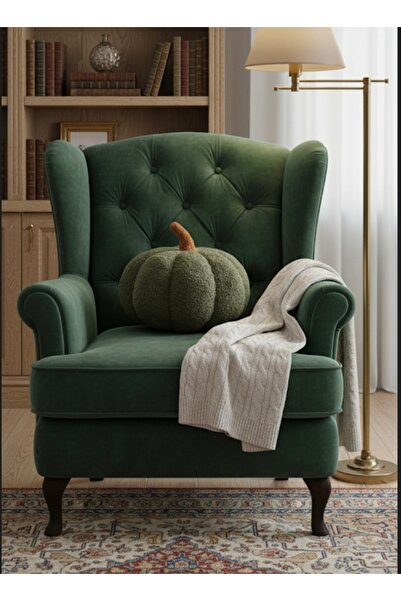 oiphome Κολοκύθα βελούδινη διακοσμητική 35 x19 μεγάλη