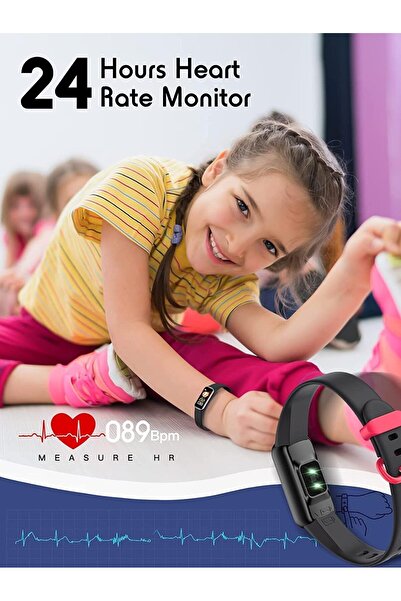 ZONEY Y99PRO Kids Fitness Tracker - Heart Rate & Sleep Monitor, 11 Sport Modes, IP68 Waterproof (Bla