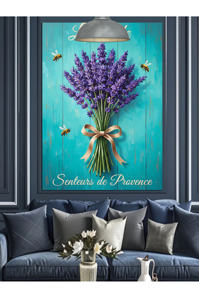 KanvasSepeti Floare de lavandă Pictură în ulei de înaltă calitate texturat Pâ...