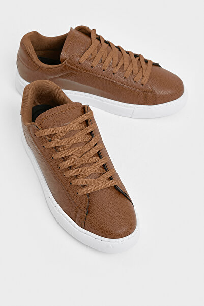 Tonny Black Men's Tan Poly Sole Lace-Up Casual Sports Shoes